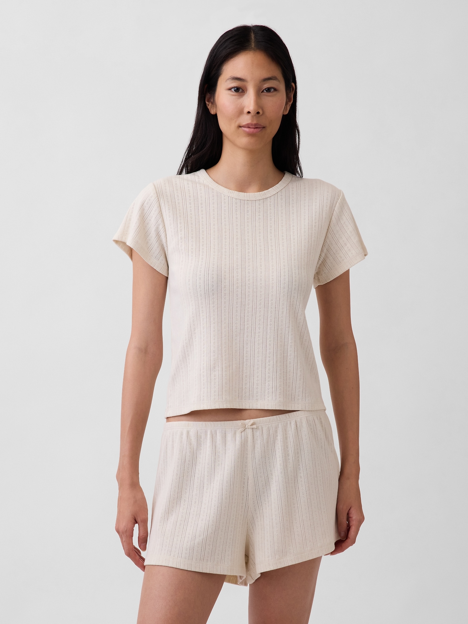 T-SHIRT DE PYJAMA EN TRICOT POINTELLE