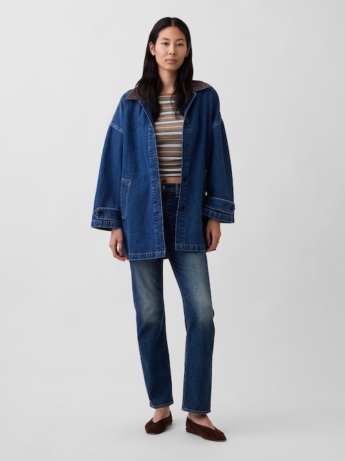 オーバーサイズ デニム カーコート