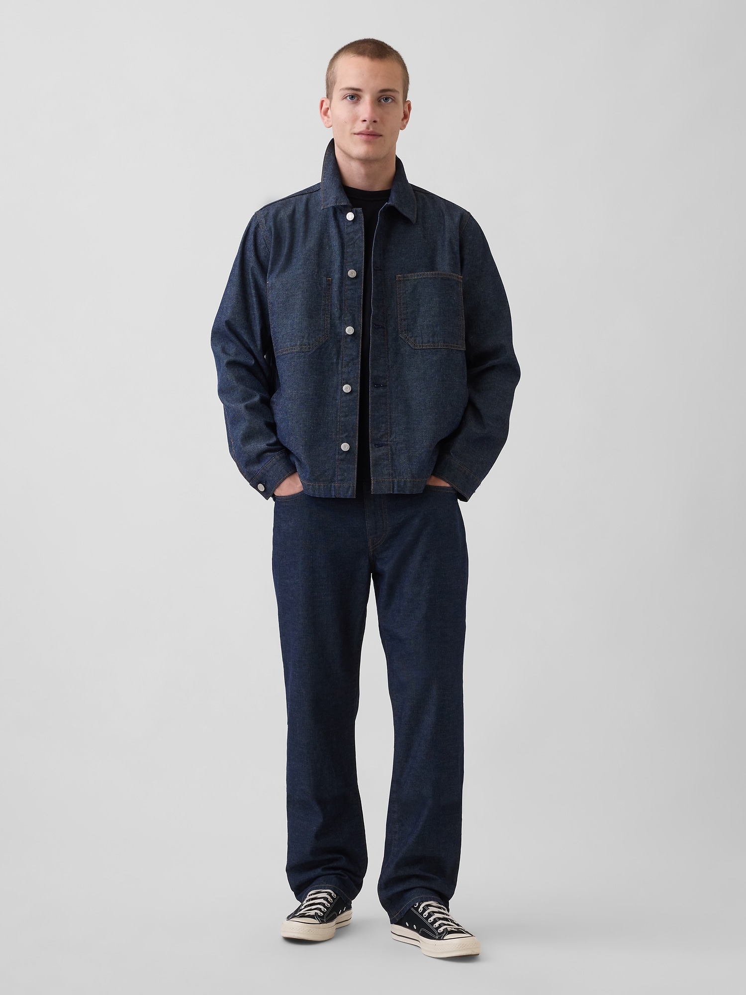 リラックスフィット ストレートデニム-0