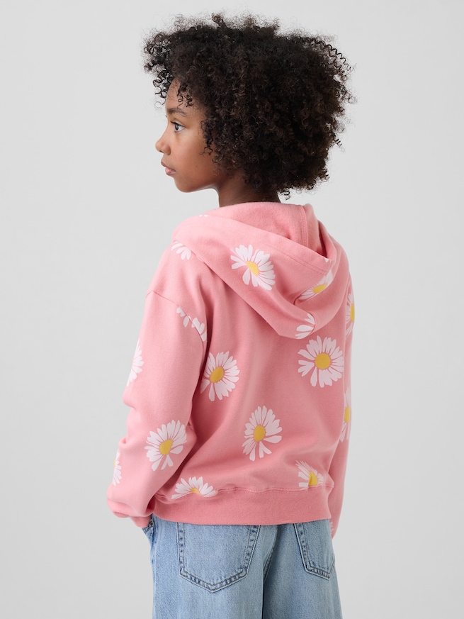 リラックスフィット GAPロゴ フレンチテリー ジップアップパーカー (キッズ)-2