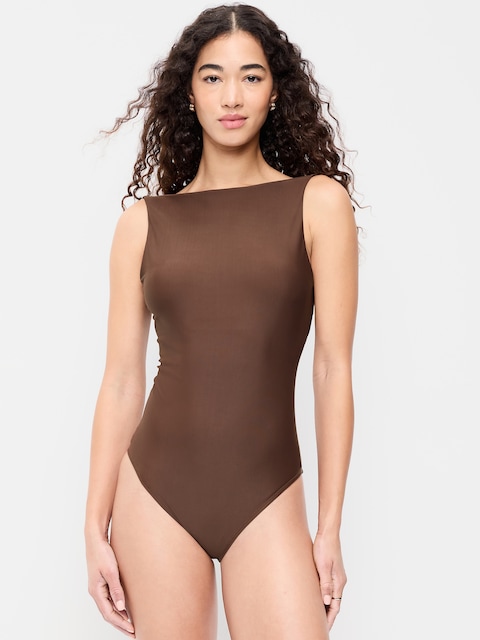 High-Neck One-Piece Swimsuit