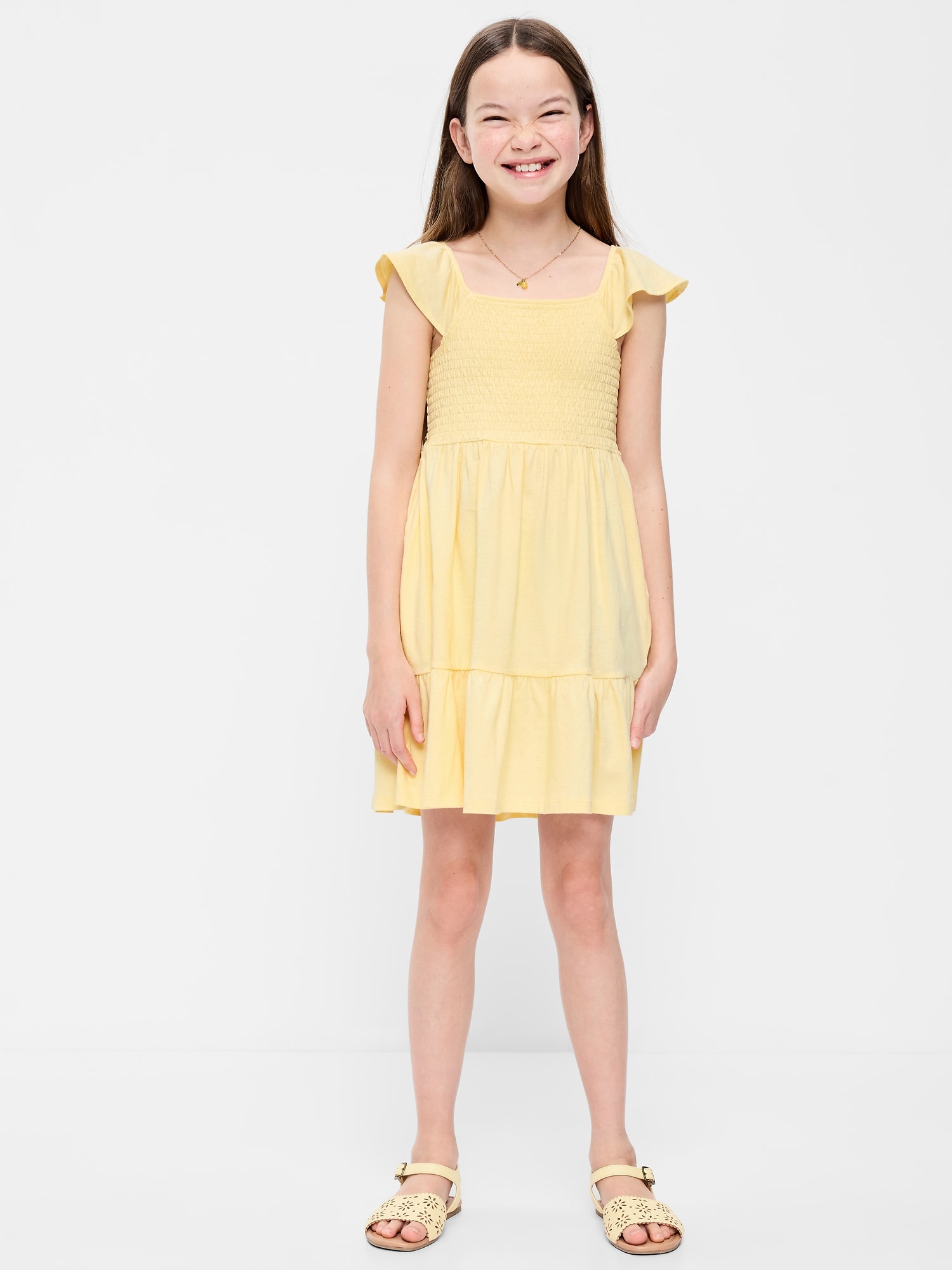 Fit and Flare Smocked Dress for Girls
