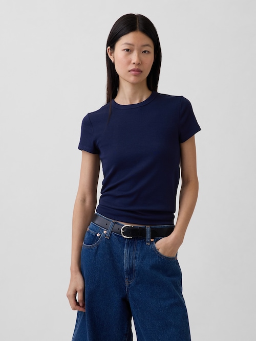モダン クルーネックTシャツ
