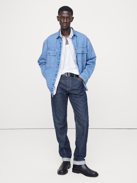 SURCHEMISE STANDARD DÉCONTRACTÉE EN DENIM