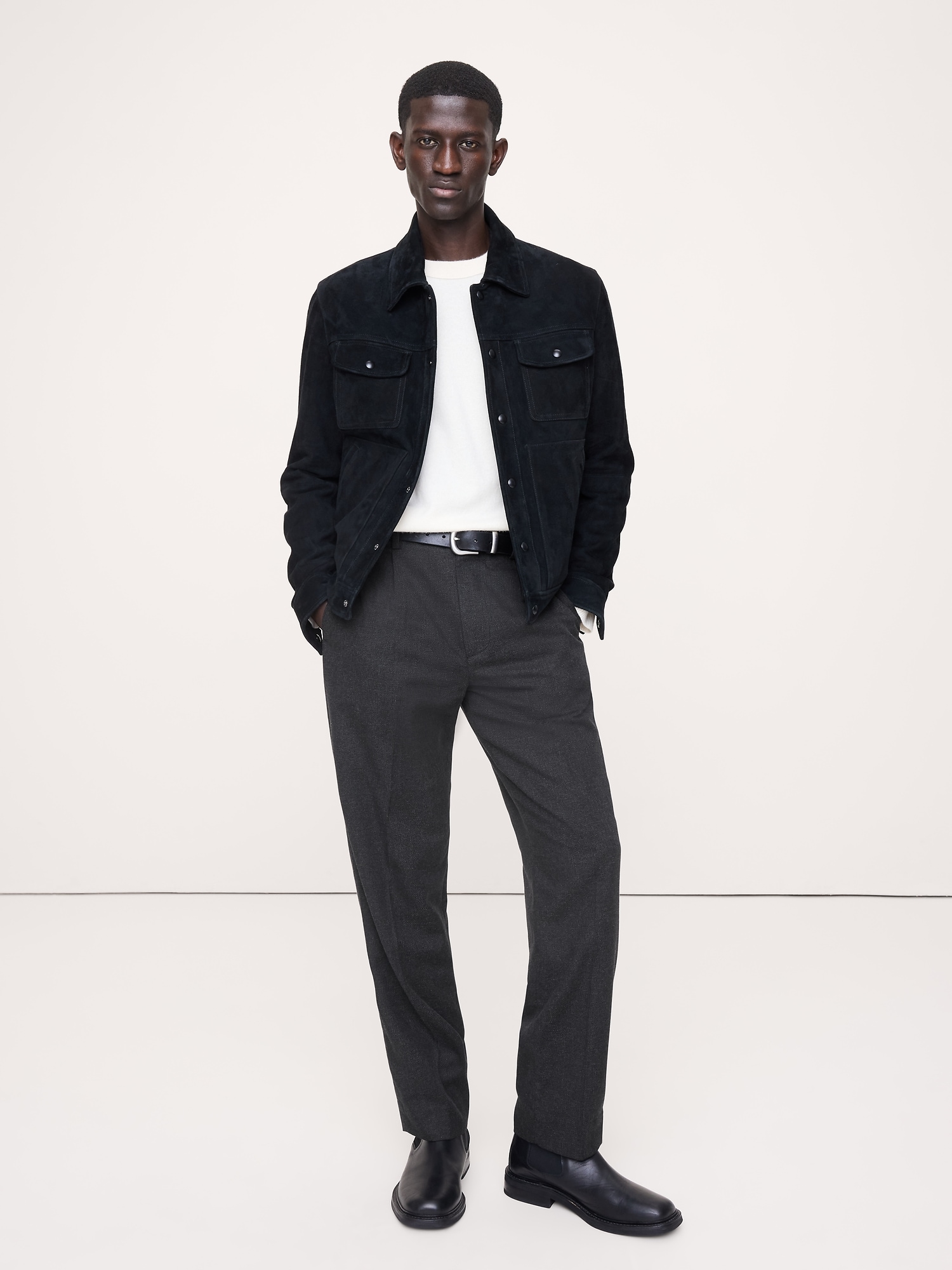 Athletic Textured Dress Pant