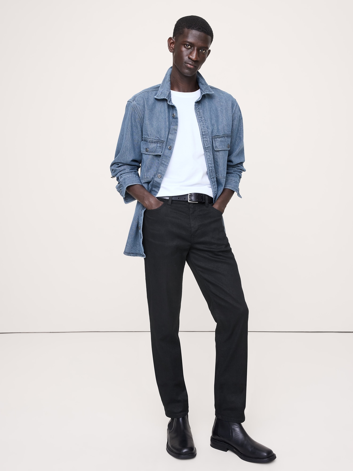 スリム リネンコットン トラベラーパンツ-0