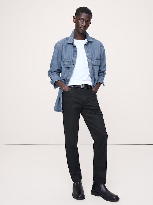 スリム リネンコットン トラベラーパンツ