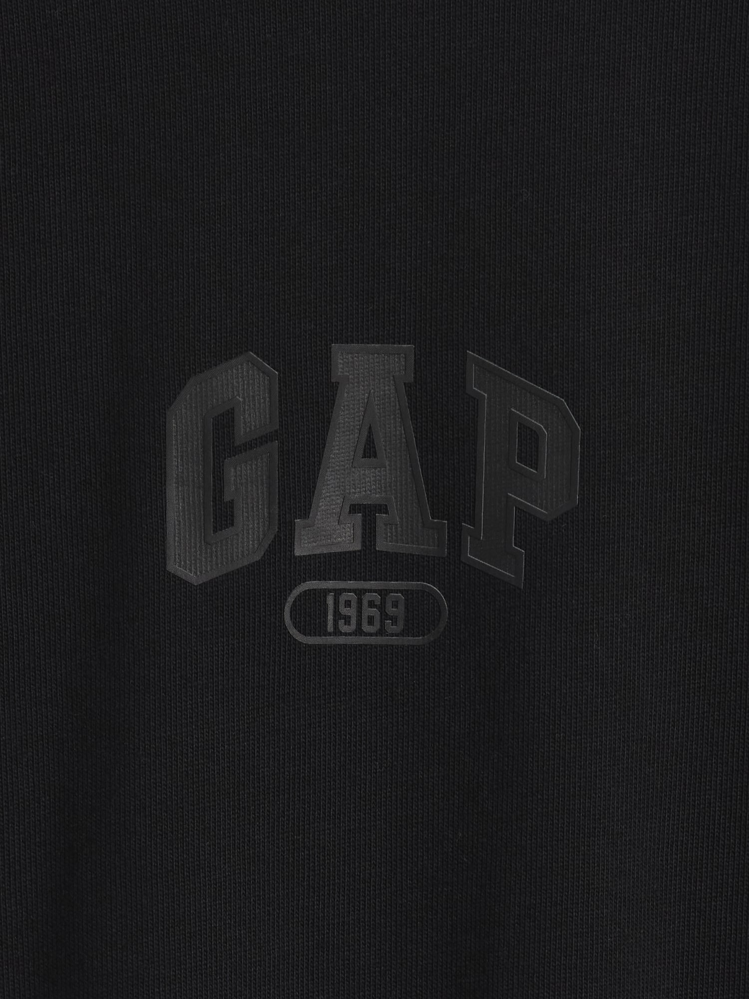 ヘビーウェイト リラックスフィット GAP1969ロゴ クロップドTシャツ-3