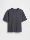 ヘビーウェイト リラックスフィット GAP1969ロゴ クロップドTシャツ-4