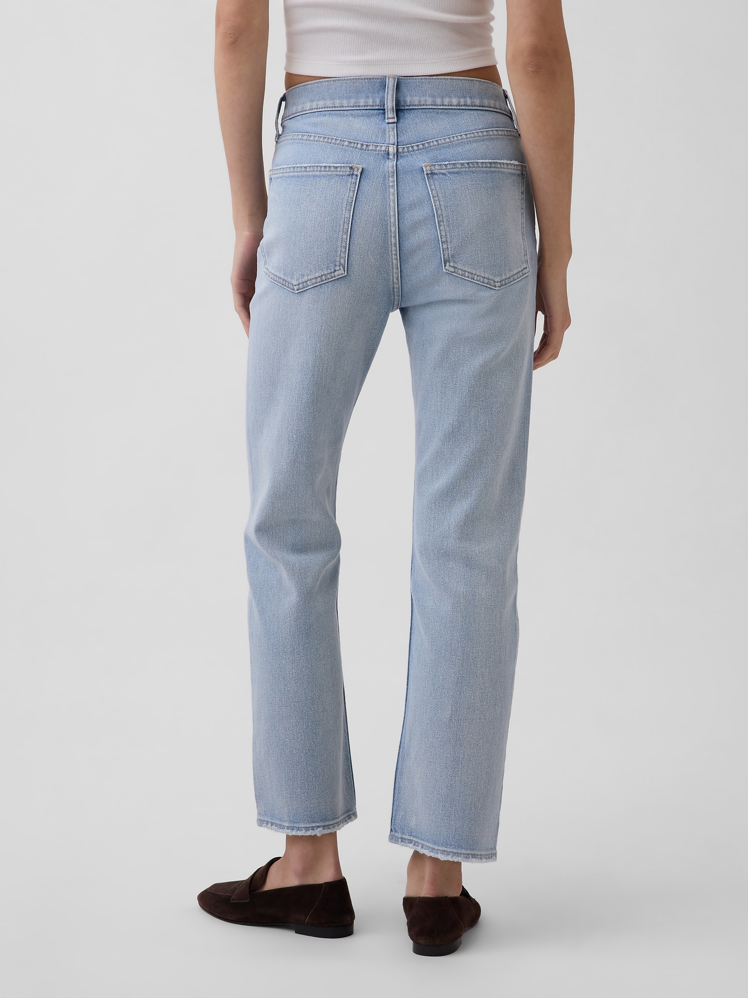 High Rise ’90s Slim Straight Crop Jeans