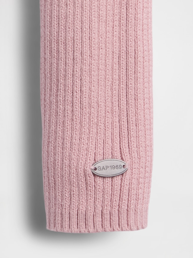 コットン100% リラックスフィット リブ ボレロセーター-4