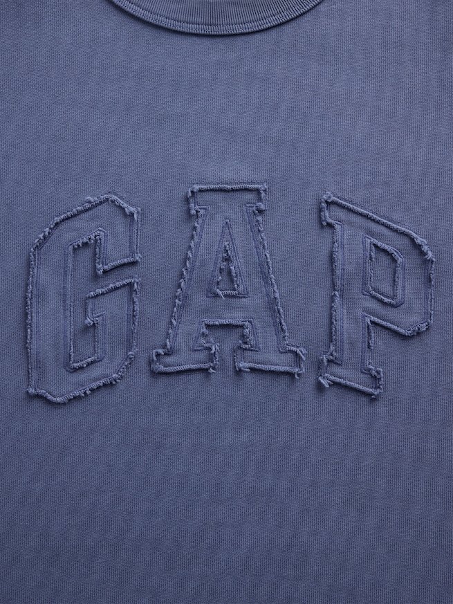 ヘビーウェイト リラックスフィット GAPロゴ クロップドTシャツ-3