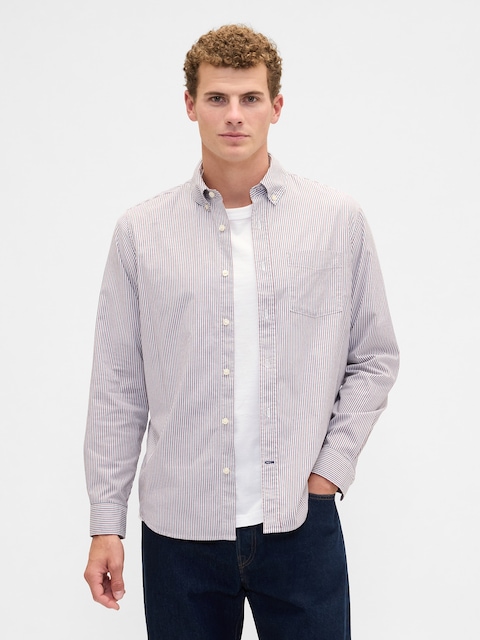 Stretch Poplin Shirt in Standard Fit