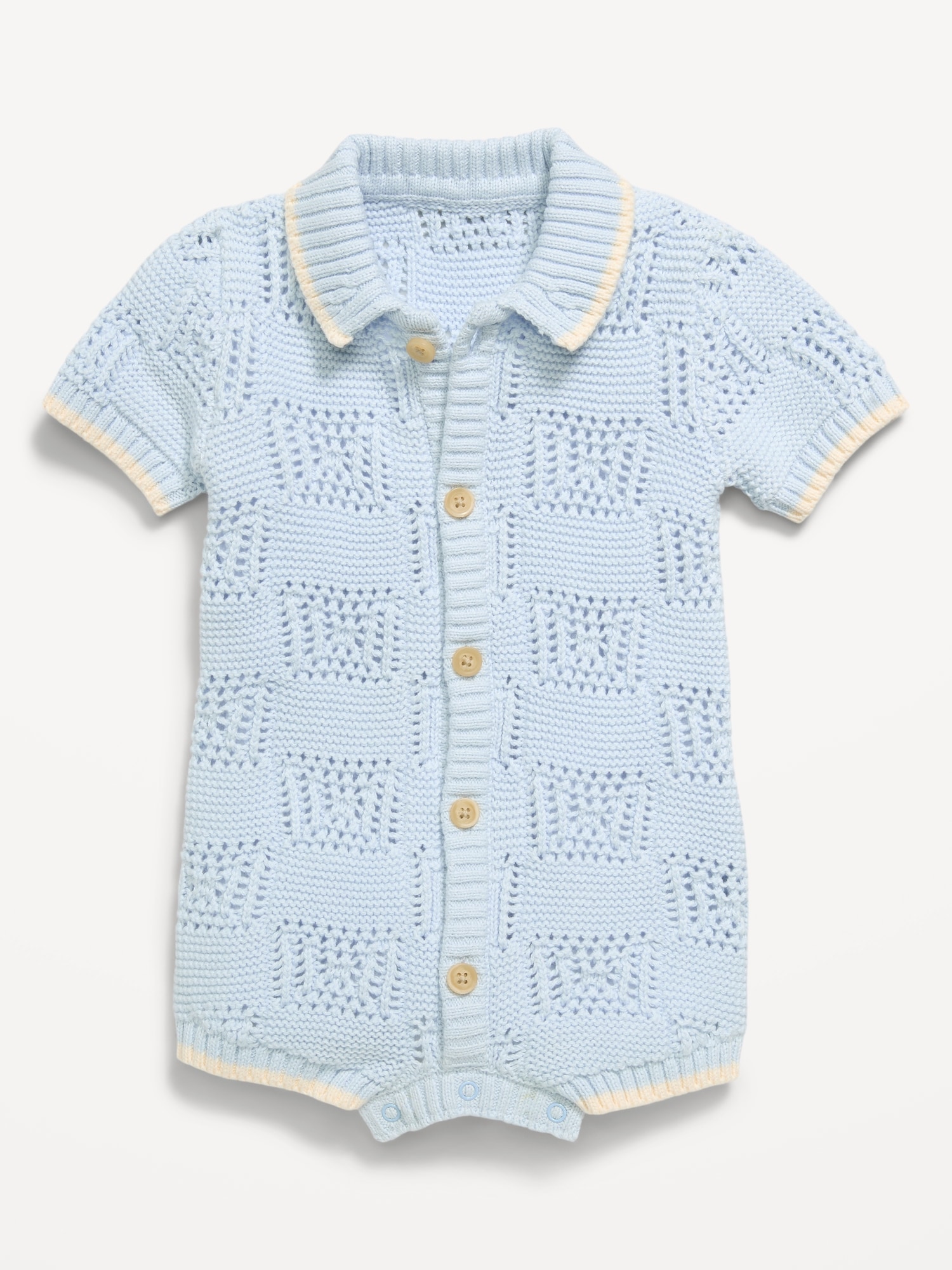 BARBOTEUSE EN TRICOT À MANCHES COURTES POUR BÉBÉ