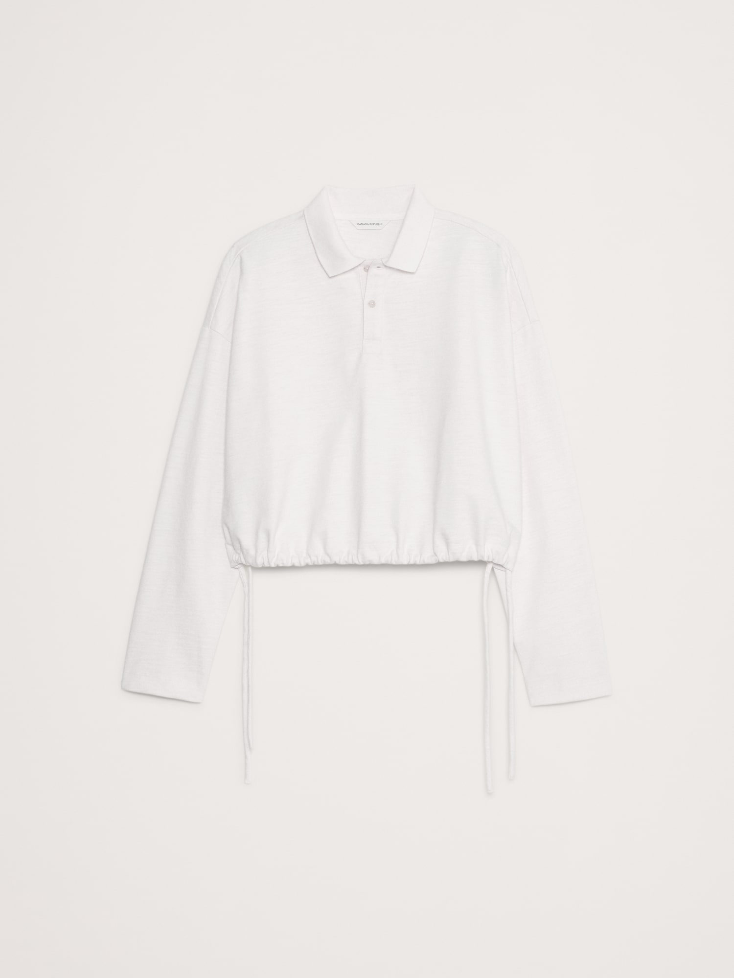 ヘビー コットン スラブ クロップド ポロシャツ-3