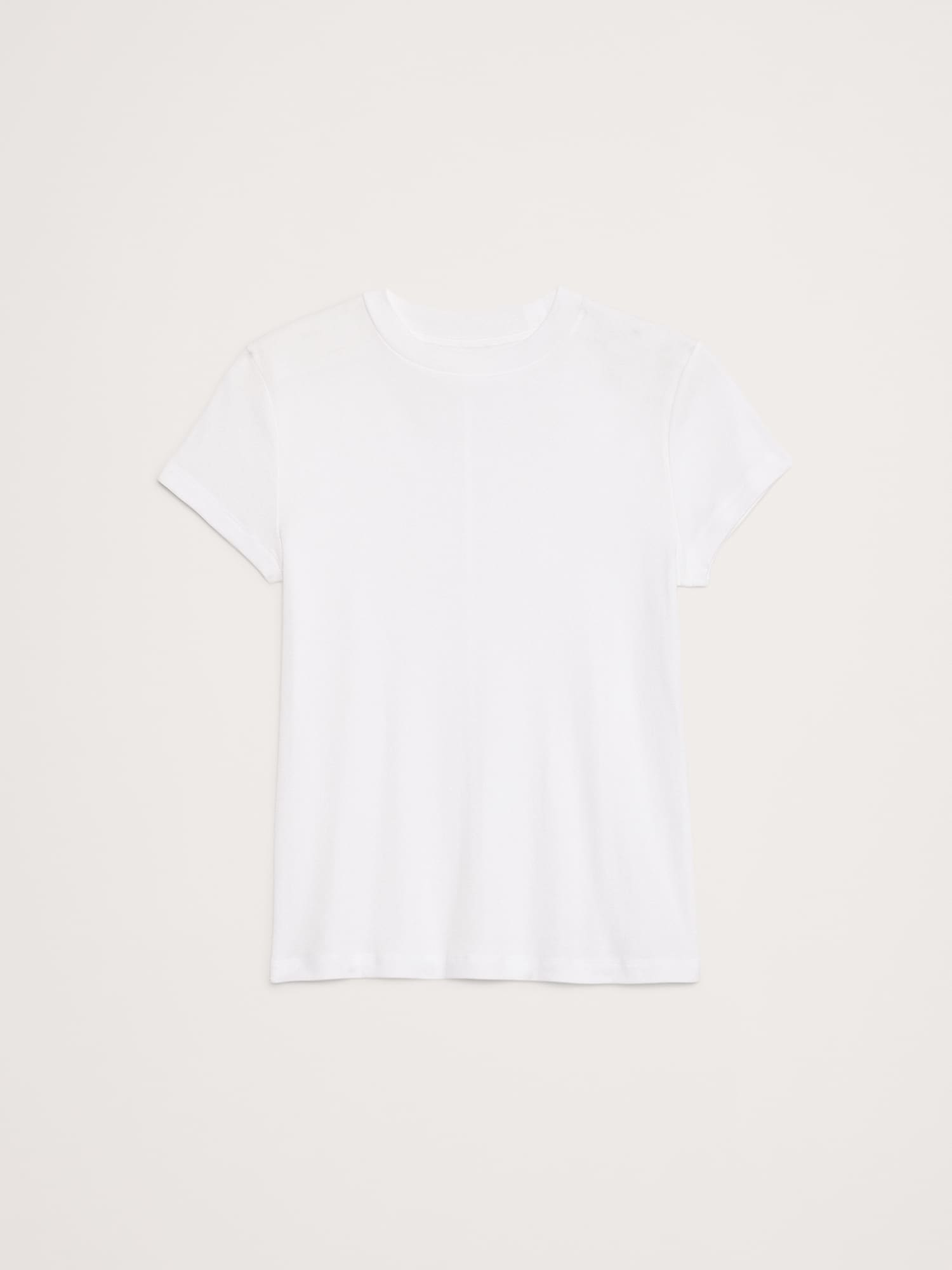 エアリー コットン モックネック Tシャツ-1