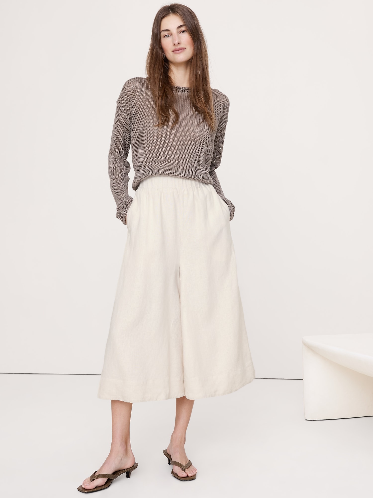 JUPE-CULOTTE EN LIN