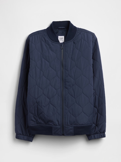 Kids Quilted Bomber Jacket