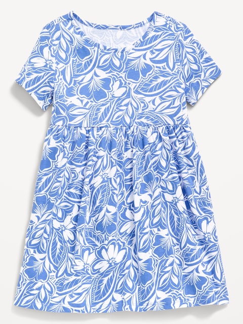 Printed Short-Sleeve Dress for Toddler Girls
