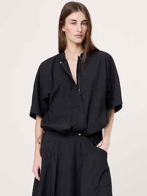 ストレッチ コットン パフスリーブ トップス