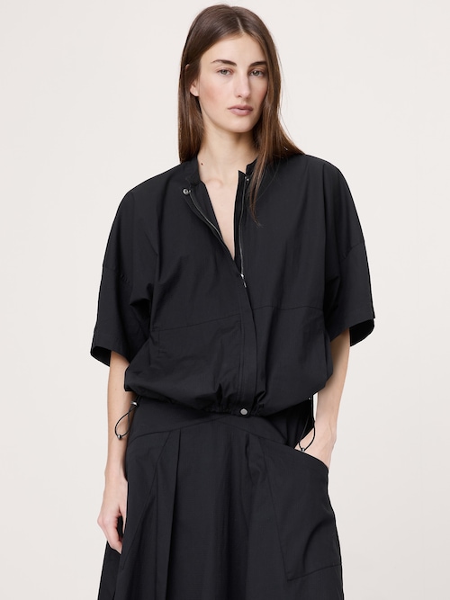 ストレッチ コットン パフスリーブ トップス