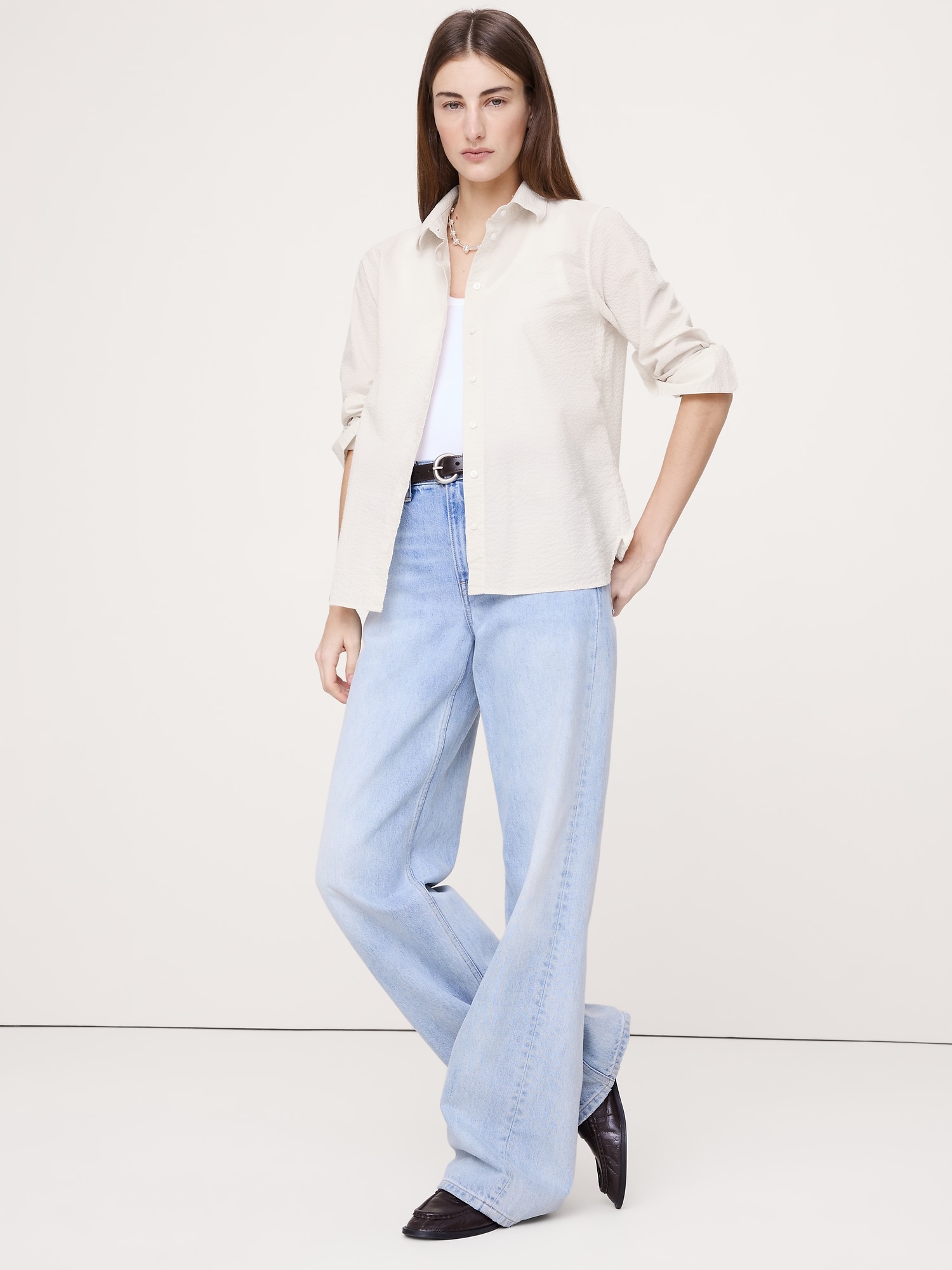 CHEMISE DE TOUS LES JOURS EN COTON GAUFRÉ