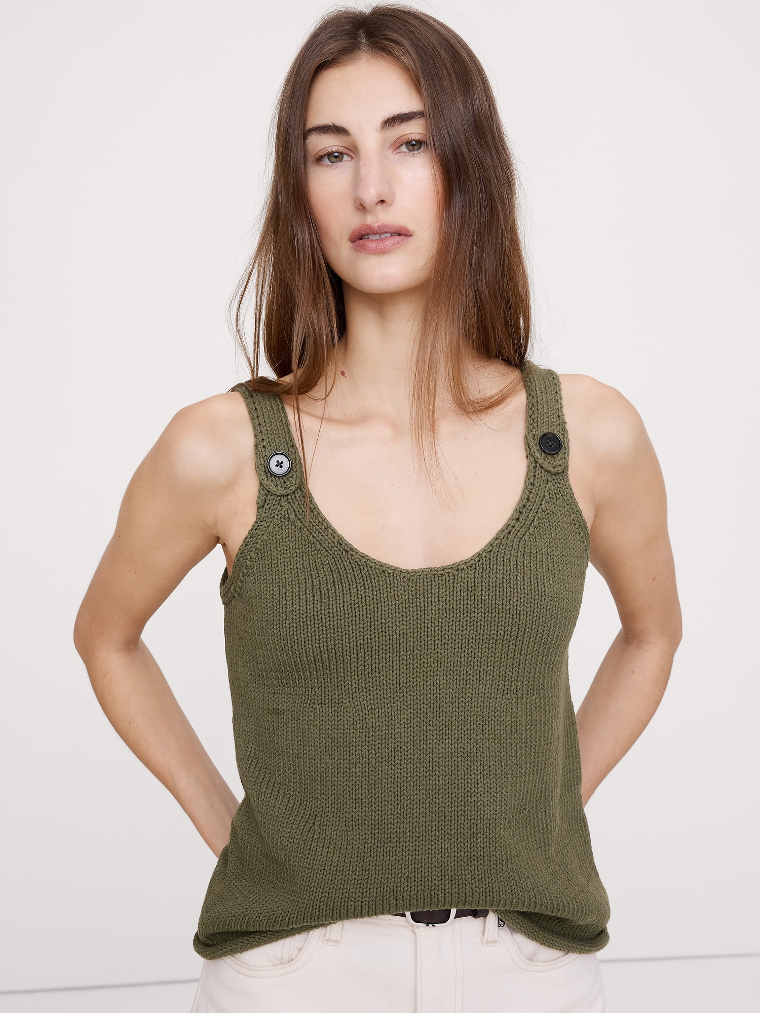 Cotton Scoop-Neck Tank