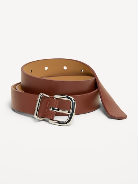 Classic Faux-Leather Belt