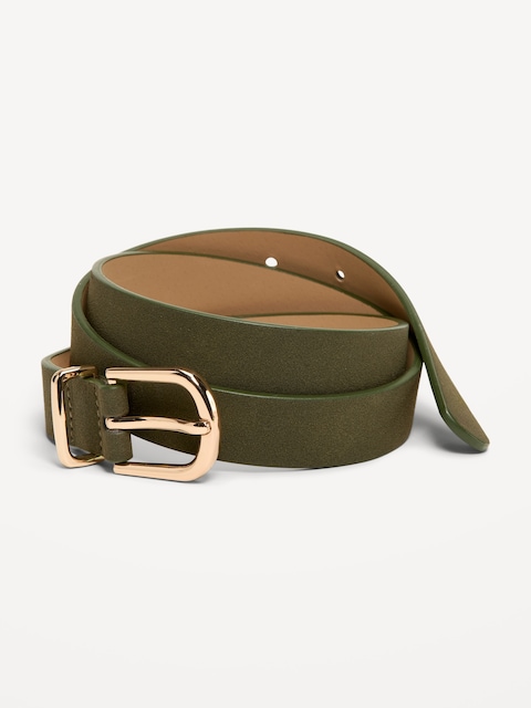 Classic Faux-Leather Belt