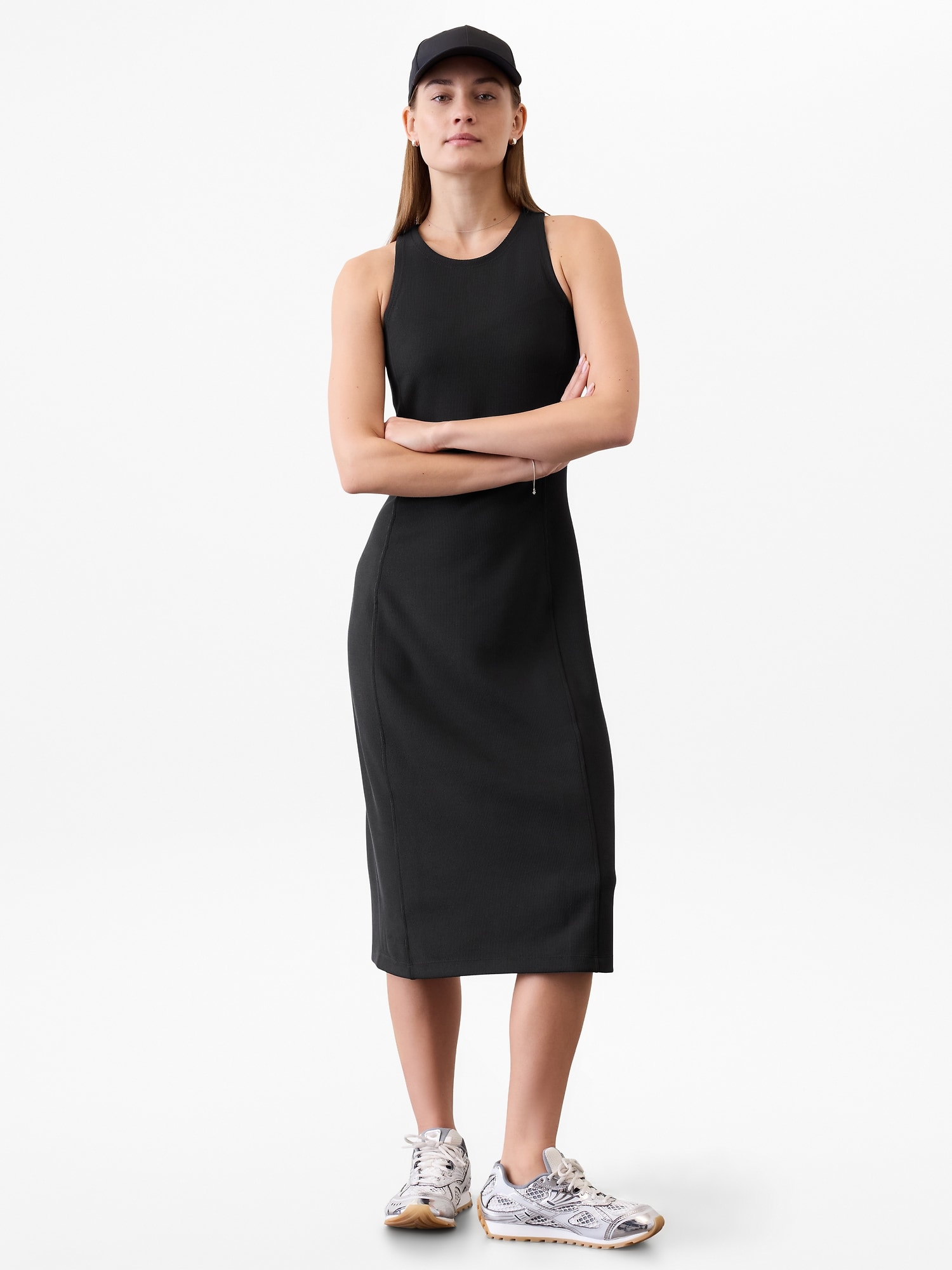 knee length dresses for ladies Dress Casual Maxi By Athleta In Black, Size:S main image 0