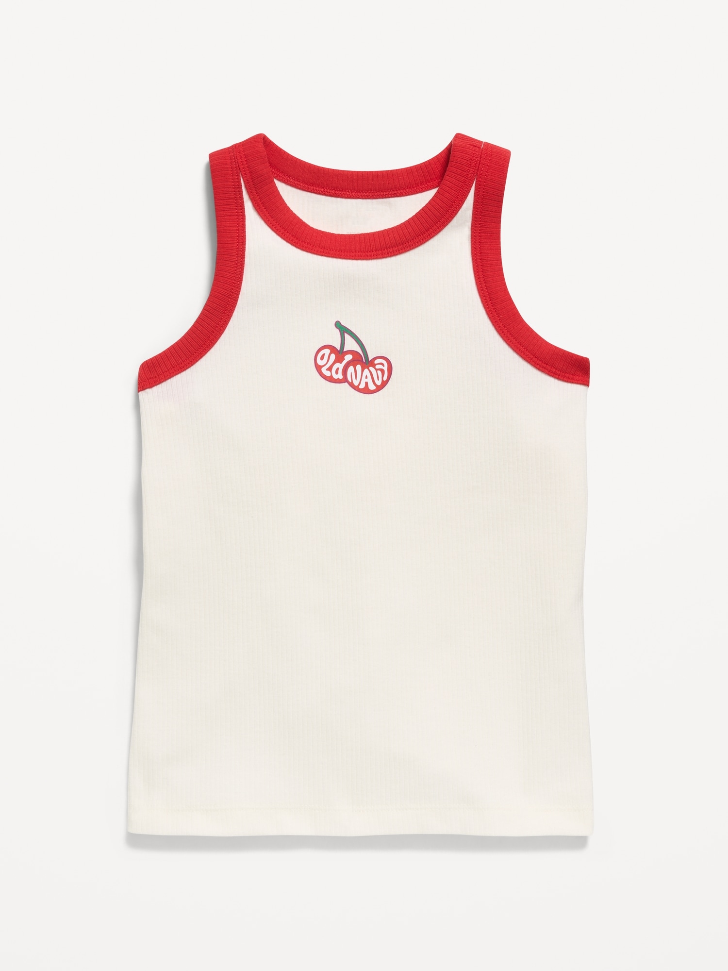 CAMISOLE AJUSTÉE CÔTELÉE À LOGO POUR FILLE