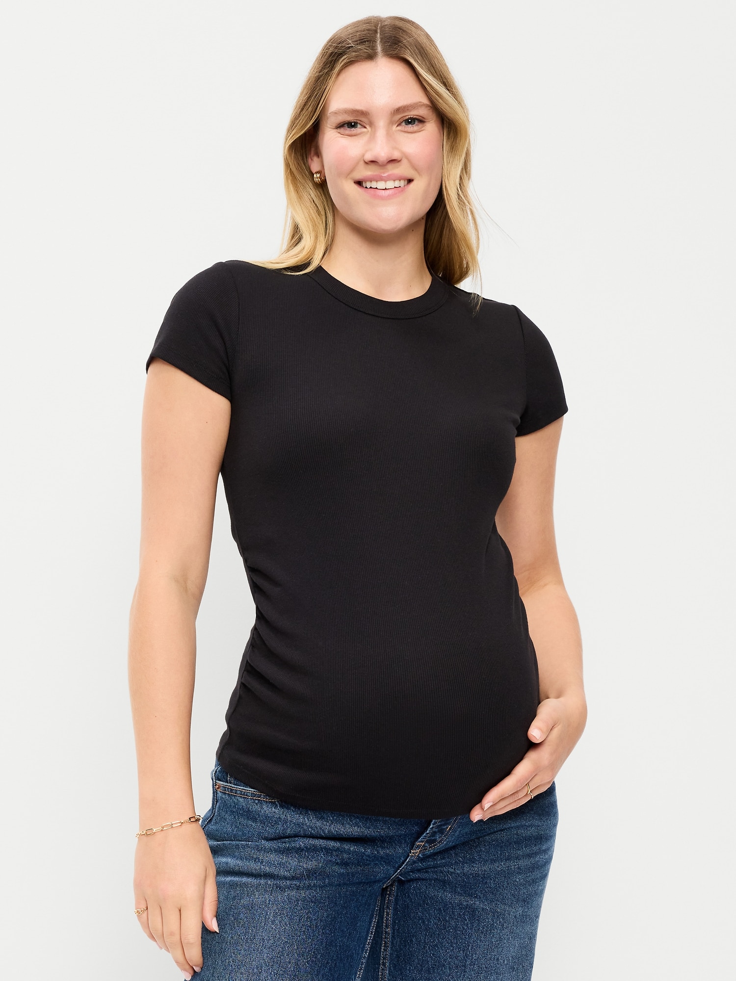 T-SHIRT AJUSTÉ À MANCHES COURTES DE MATERNITÉ