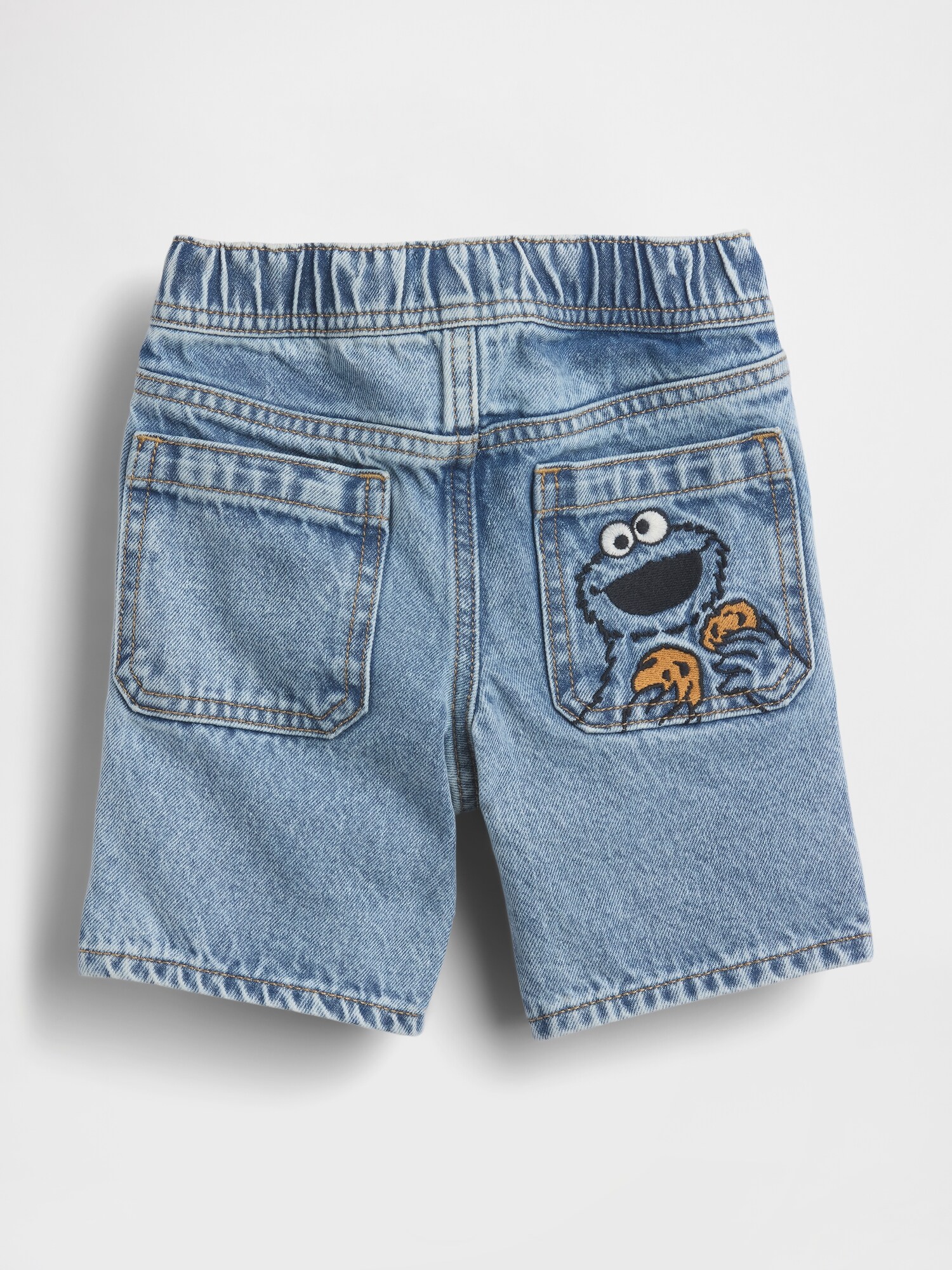 babyGap セサミストリート プルオン ルーズフィット デニムショートパンツ-1