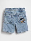 babyGap セサミストリート プルオン ルーズフィット デニムショートパンツ-1
