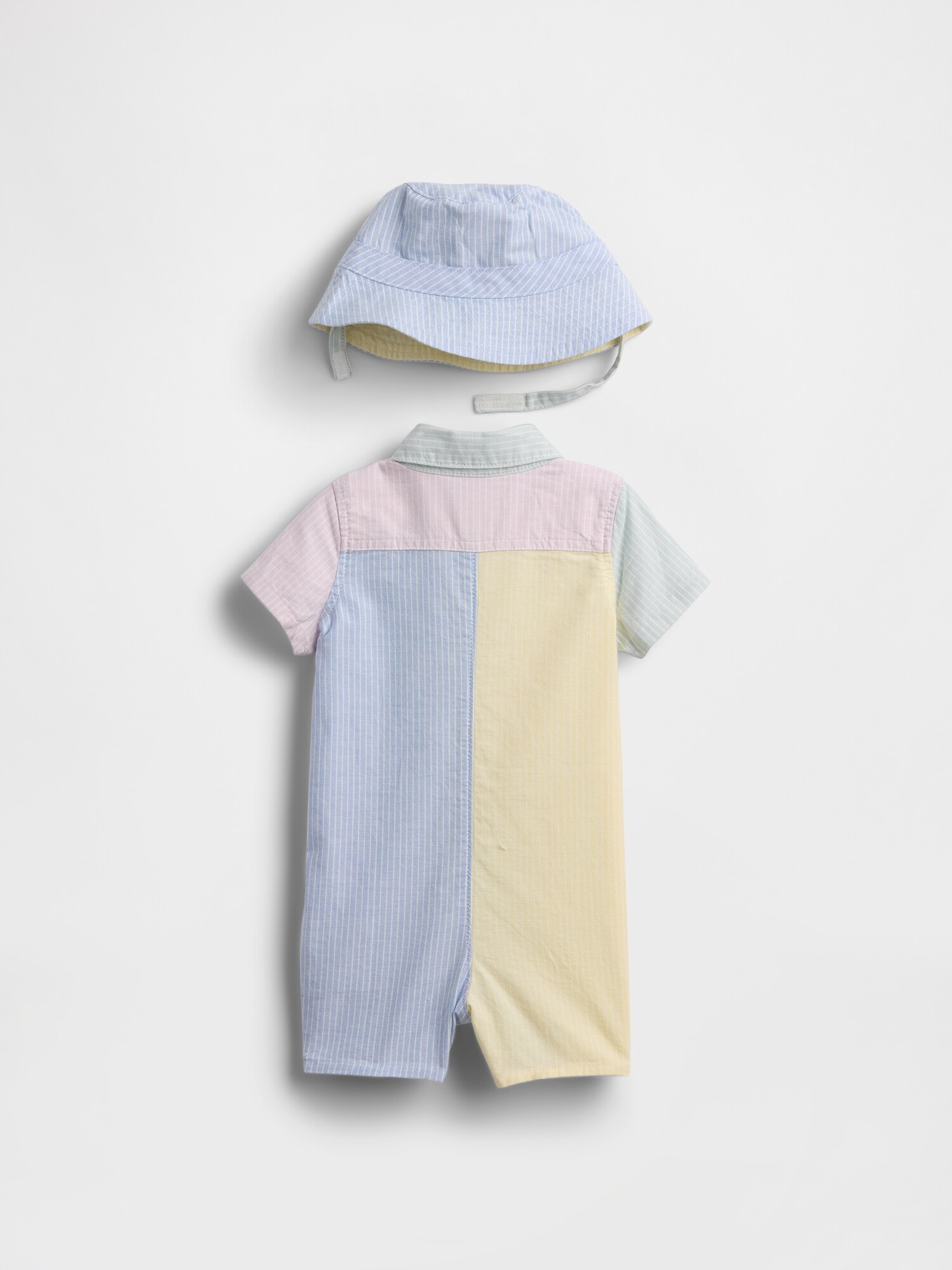 オックスフォード ショートカバーオール コーデセット (ベビー)-1