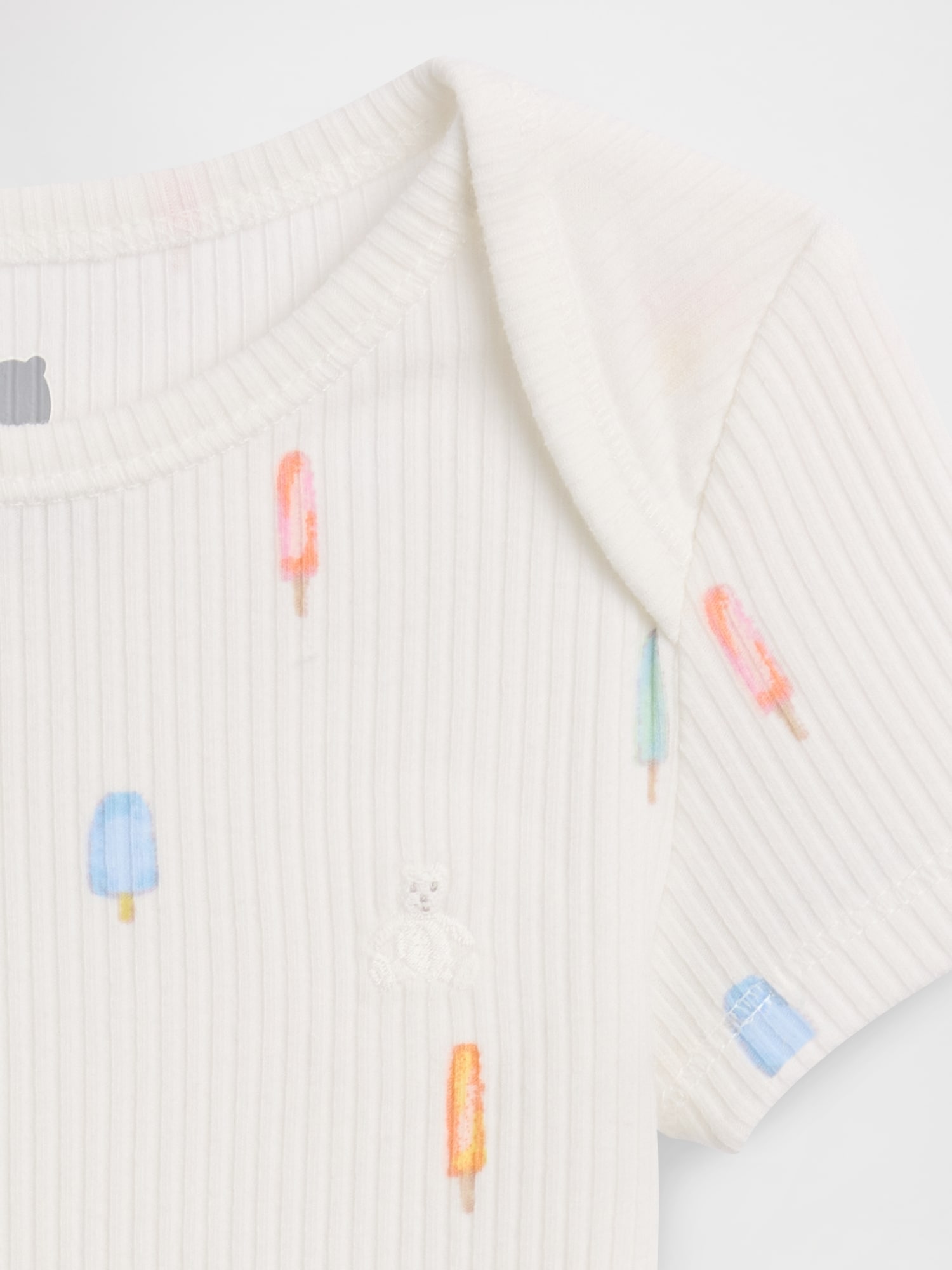 はじめてのお気に入り 細リブ ボディスーツ (ベビー)-2