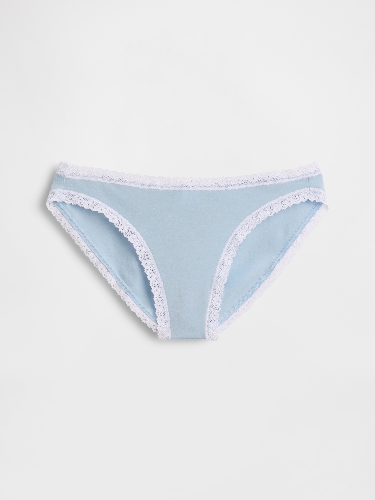 Organic Stretch Cotton Lace-Trim Bikini