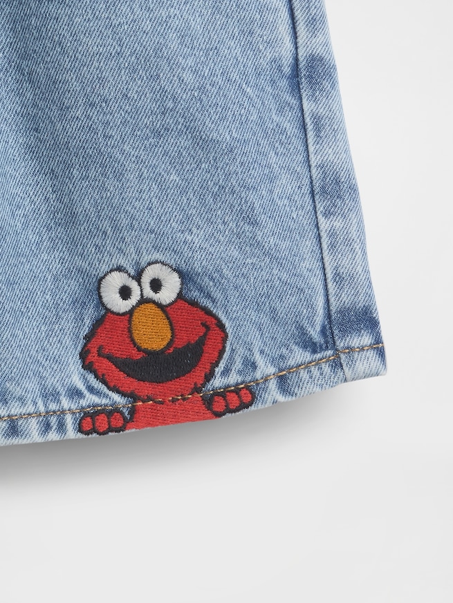 babyGap セサミストリート プルオン ルーズフィット デニムショートパンツ-2