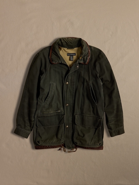 Archive Hunter Green Leather Trim Fatigue Jacket Men's size M