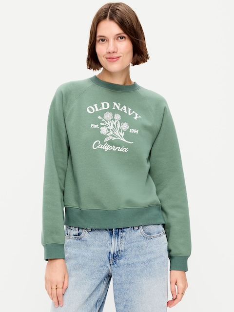 Vintage Crew-Neck Logo-Graphic Sweatshirt