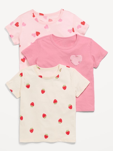 Softest Short-Sleeve T-Shirt 3-Pack for Girls
