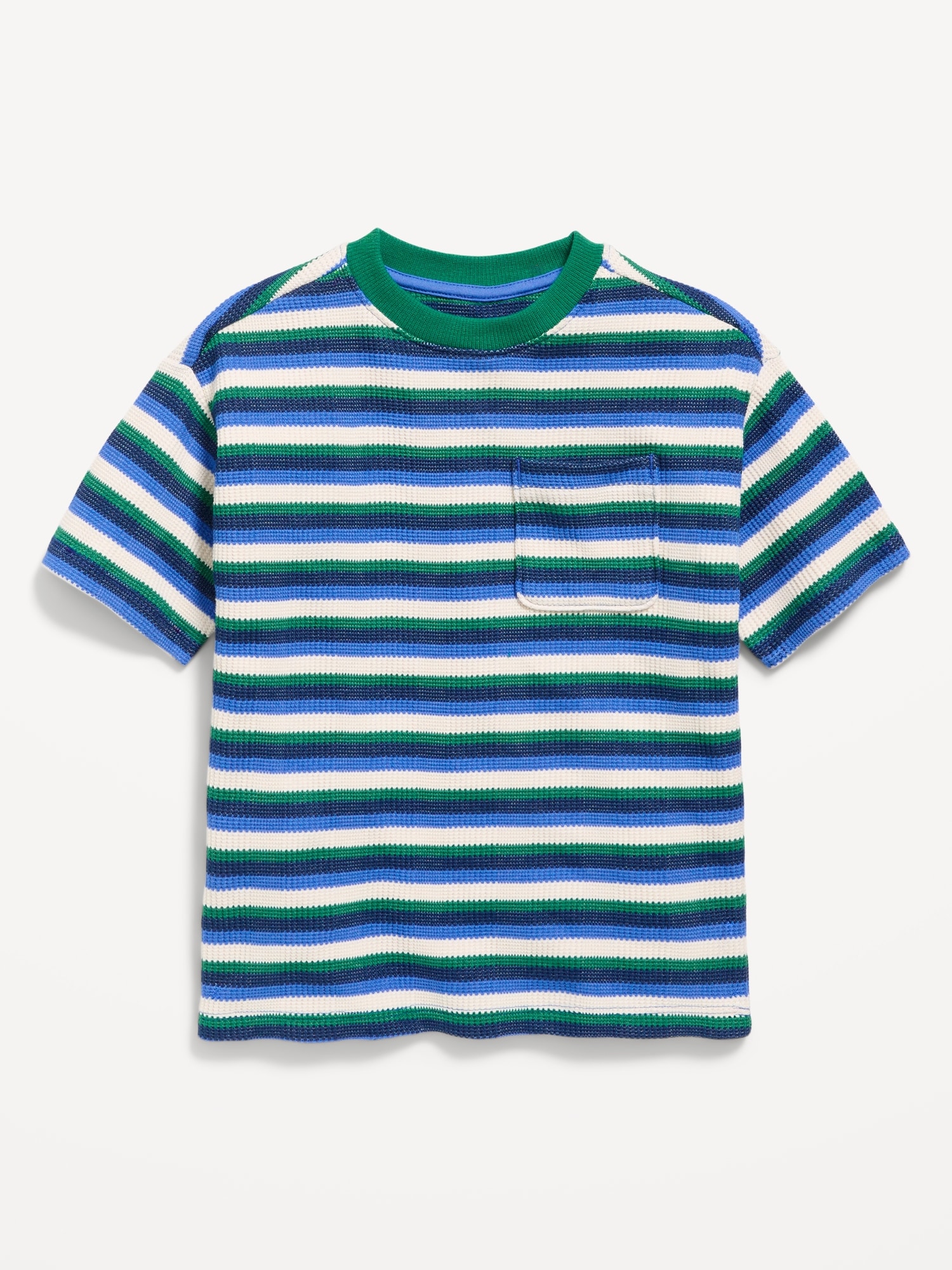 T-SHIRT SURDIMENSIONNÉ EN TRICOT GAUFRÉ À MANCHES COURTES POUR TOUT-PETIT