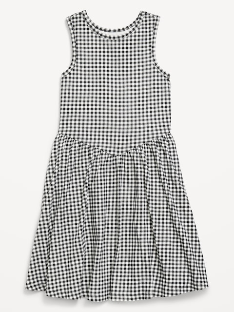 Sleeveless Fit and Flare Dress and Biker Shorts Set for Girls