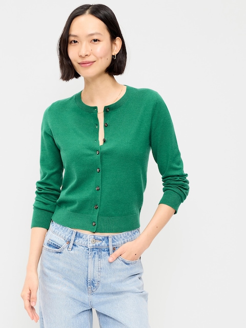 SoSoft Lite Cropped Crew-Neck Cardigan