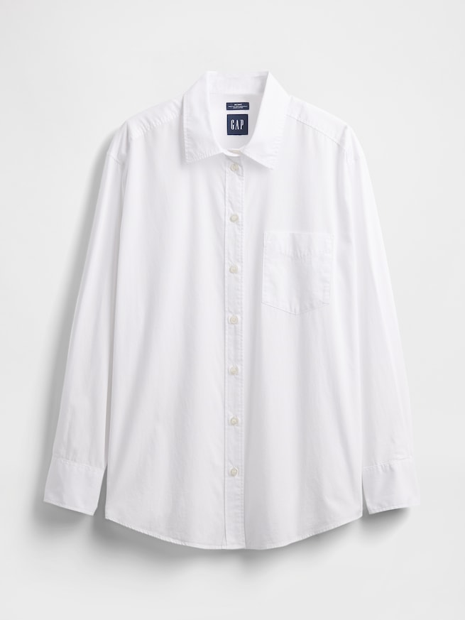 オーガニック コットンポプリン ビッグシャツ-6