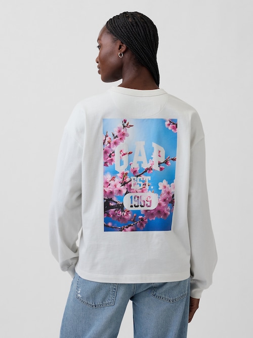 オーバーサイズ SAKURA GAPロゴTシャツ