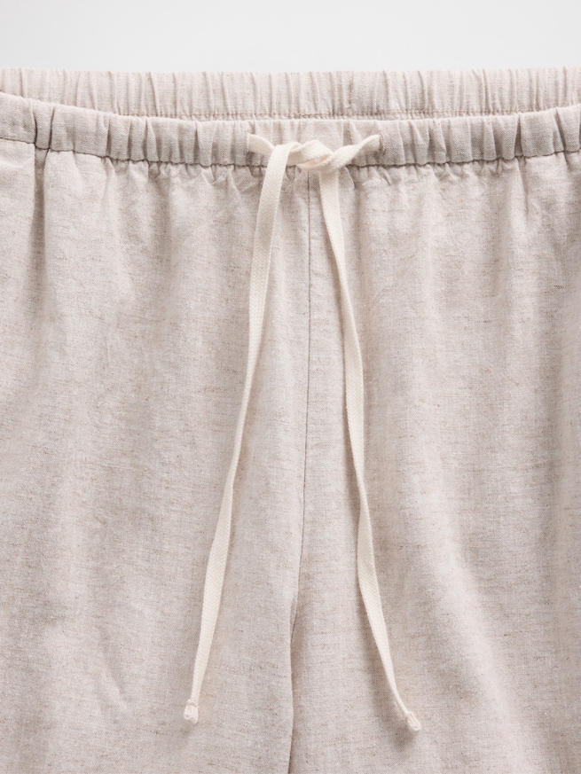 リネンブレンド リラックスフィット ワイドパンツ-6