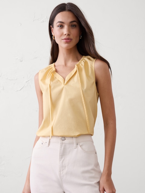 Gathered-Neck Top