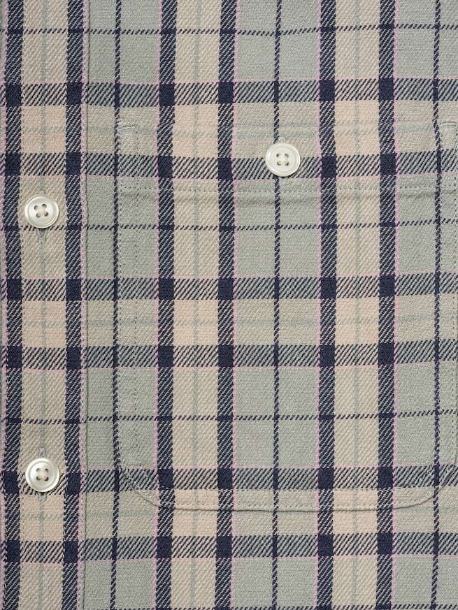 サンウォッシュ ツイル ストレートヘム シャツ-4