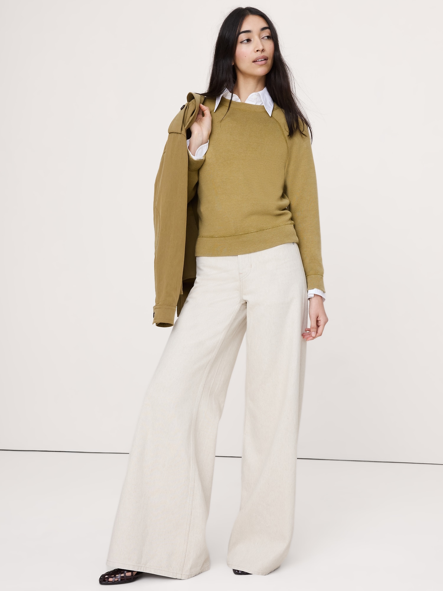 CHANDAIL EN COTON OUATÉ TEINT EN PLONGÉE